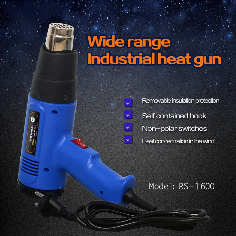 SUNSHINE RS-1600 Two Wind Speeds Adjustable Hot Air Welding Gun for Phone Components and Parts Soldering