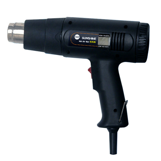 Uniqkart RS-1800D LCD Display Two Wind Speeds Adjustable Hot Air Welding Gun for Phone Components and Parts Soldering