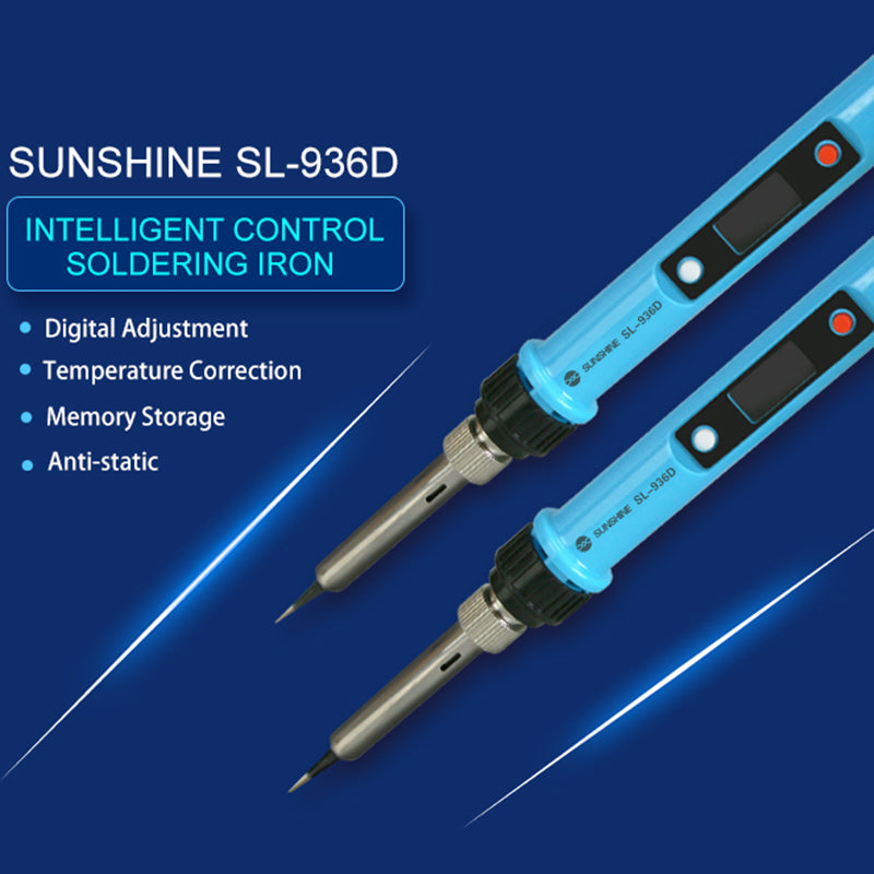 Sunshine SL-936D Electric Welding Pen LCD Adjustable Temperature Digital Electric Soldering Station for Mobile Phone Repair - EU Plug