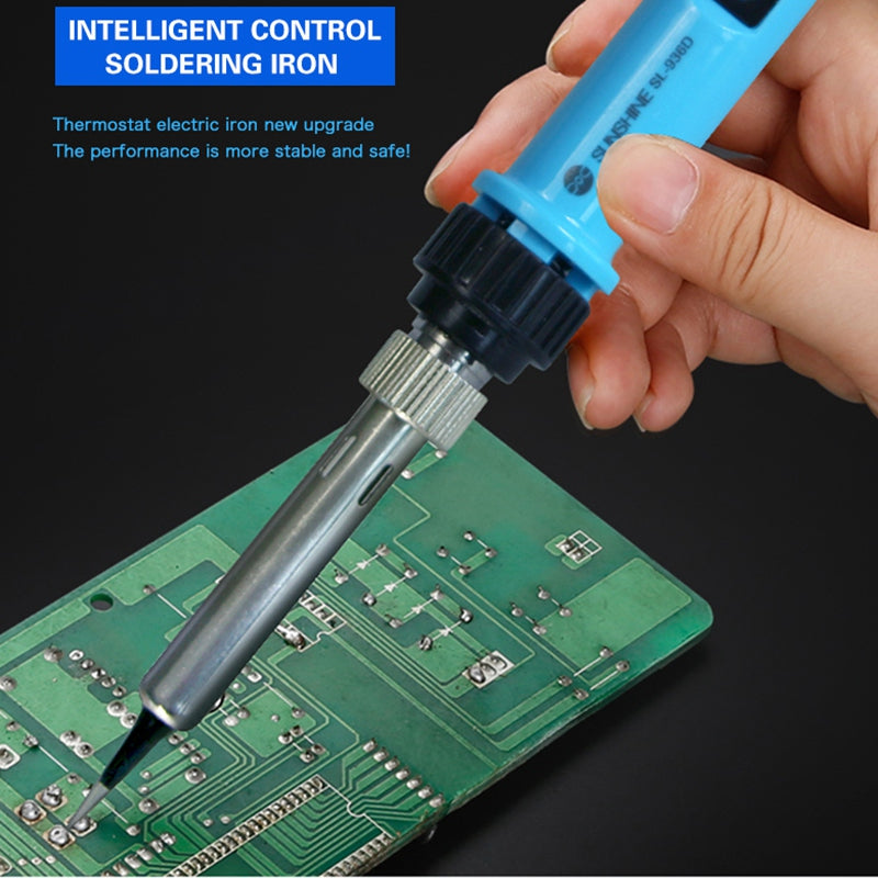 Sunshine SL-936D Electric Welding Pen LCD Adjustable Temperature Digital Electric Soldering Station for Mobile Phone Repair - EU Plug