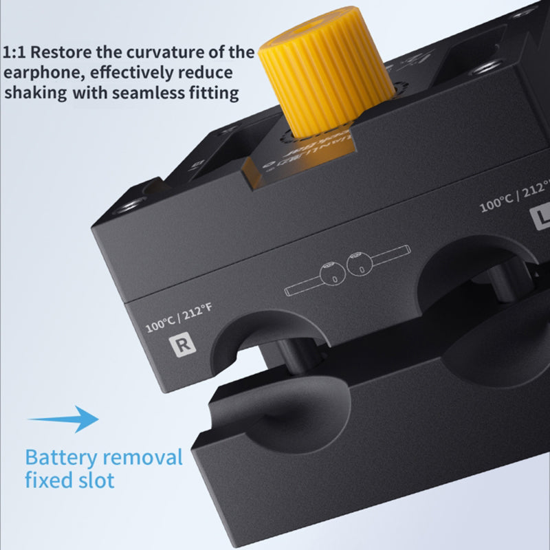 QIANLI &amp; GEEKBAR Earphone Repair Fixture for Apple AirPods with Charging Case (2016) / (2019) / AirPods with Wireless Charging Case (2019) Opening Alignment Clamp