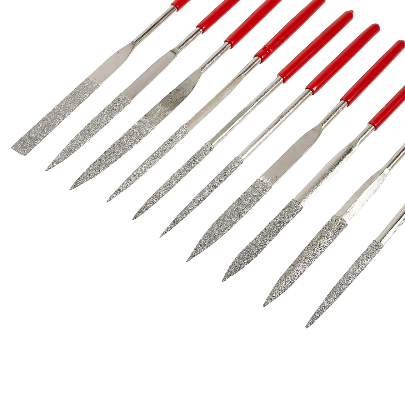 Uniqkart 10Pcs Diamond Needle File Set Mini Hand Tools Ceramic Crafts DIY Wood Rasp File Needle Jewelry Polishing Carving Diamond File
