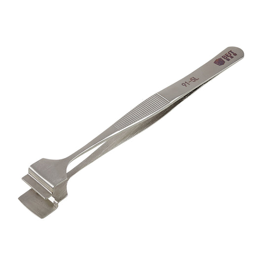 Uniqkart BST-91-5L L-shaped Wafer Tweezers Stainless Steel Tweezers Dedicated Chip Hand Tool