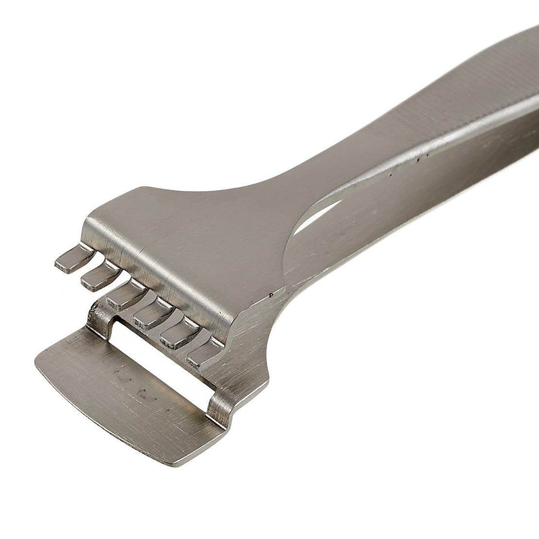 Uniqkart BST-91-6T 2cm Tooth-shaped Anti-static Stainless Steel Crystal Wafer Tweezers Maintenance Tool Wafer Tip