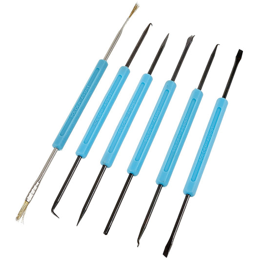 Uniqkart 6Pcs / Set Desoldering Aid Tool PCB Circuit Board Soldering Welding Auxiliary Tools Repairing Kit
