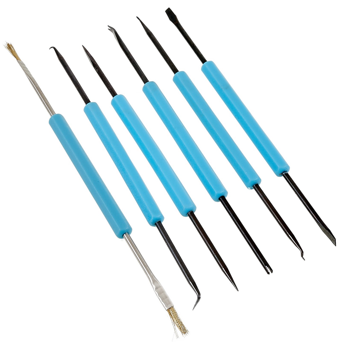Uniqkart 6Pcs / Set Desoldering Aid Tool PCB Circuit Board Soldering Welding Auxiliary Tools Repairing Kit