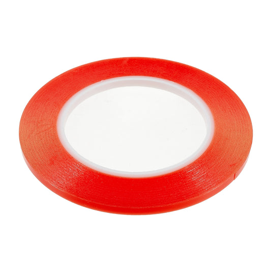 Uniqkart 0.5cmx25m Strong Adhesive Double-sided Tape Ultra-thin Seamless Repairing Double-sided Tape - Red