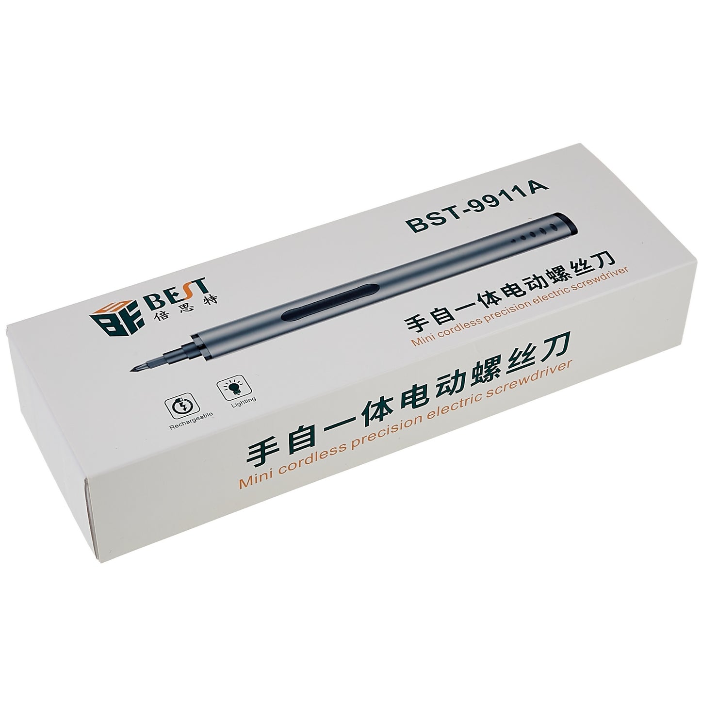 Uniqkart BST-9911A Professional Rechargeable Magnetic Electric Screwdriver Repair Tool with LED Light