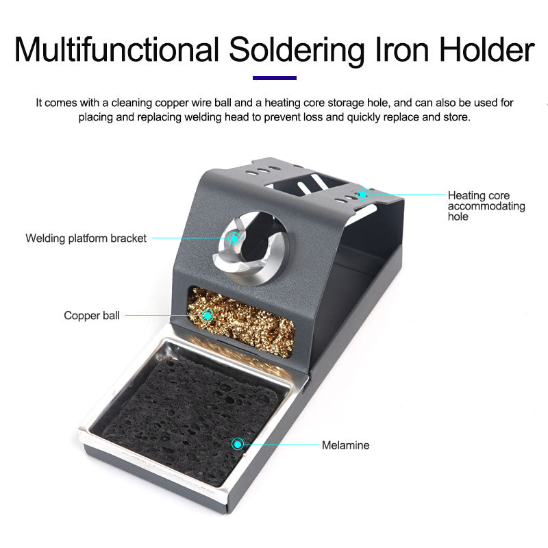 GVM T12-XS T12 Intelligent Soldering Iron Station with LCD Screen Automatic Standby Soldering Kits for Electronic Repairing - EU Plug