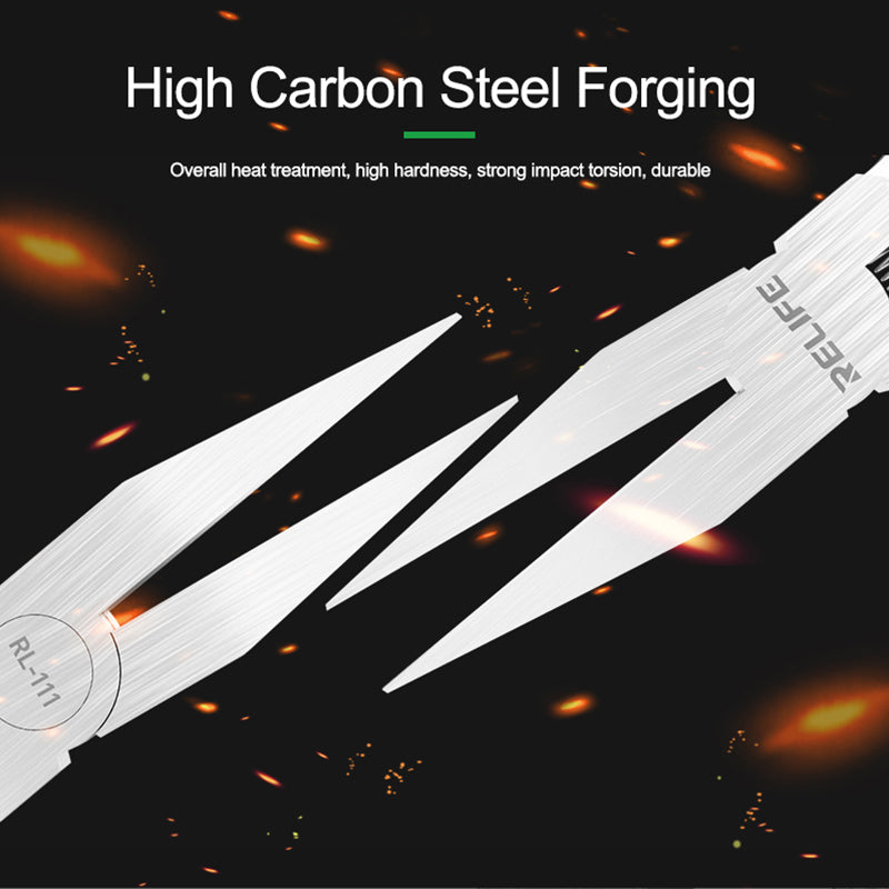 Relife RL-111 Industrial Toothless Flat-Nose Plier High Hardness Flat-Tips Plier for Bending and Straightening Wire
