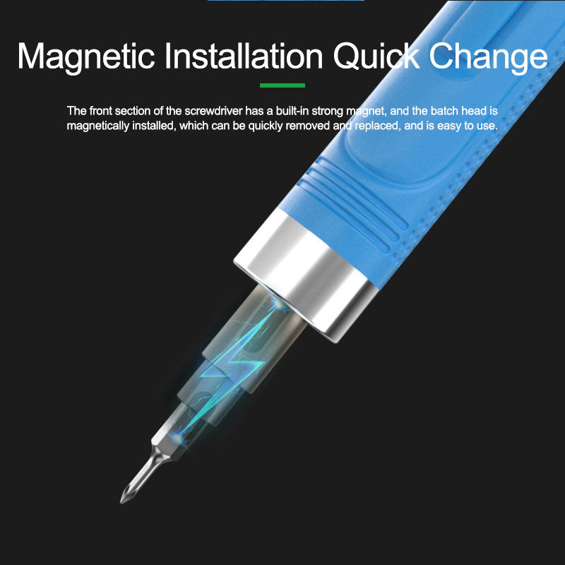 Relife SD-22E Precision Electric Screwdriver Rechargeable Repair Power Hand Tool with 10Pcs Bits for Repair Phones