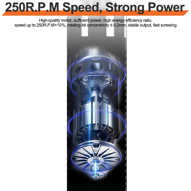 RELIFE SD-22E Precision Electric Screwdriver Rechargeable Phone Repair Power Hand Tool with 10 Bits - Black