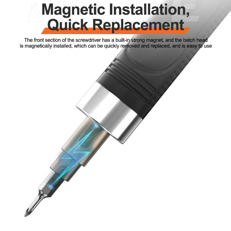 RELIFE SD-22E Precision Electric Screwdriver Rechargeable Phone Repair Power Hand Tool with 10 Bits - Black