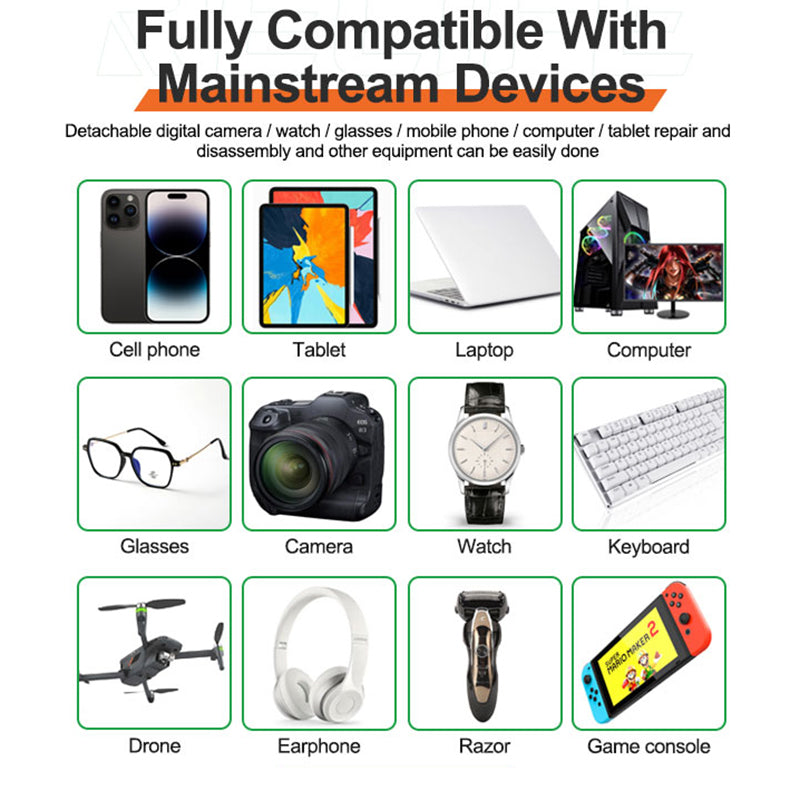 RELIFE SD-22E Precision Electric Screwdriver Rechargeable Phone Repair Power Hand Tool with 10 Bits - Black