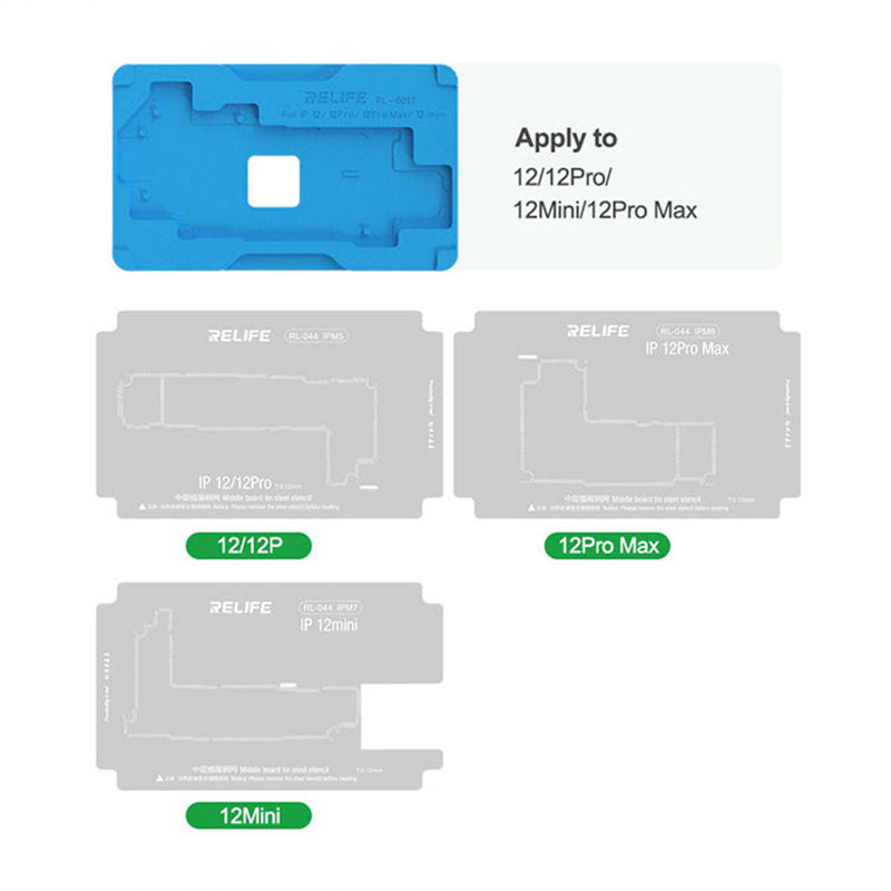 Relife RL-601T 18-in-1 Mid-Layer Tin Planting Platform Fixture Set for iPhone X-14 Pro Max Multifunctional Phone Repair Tools