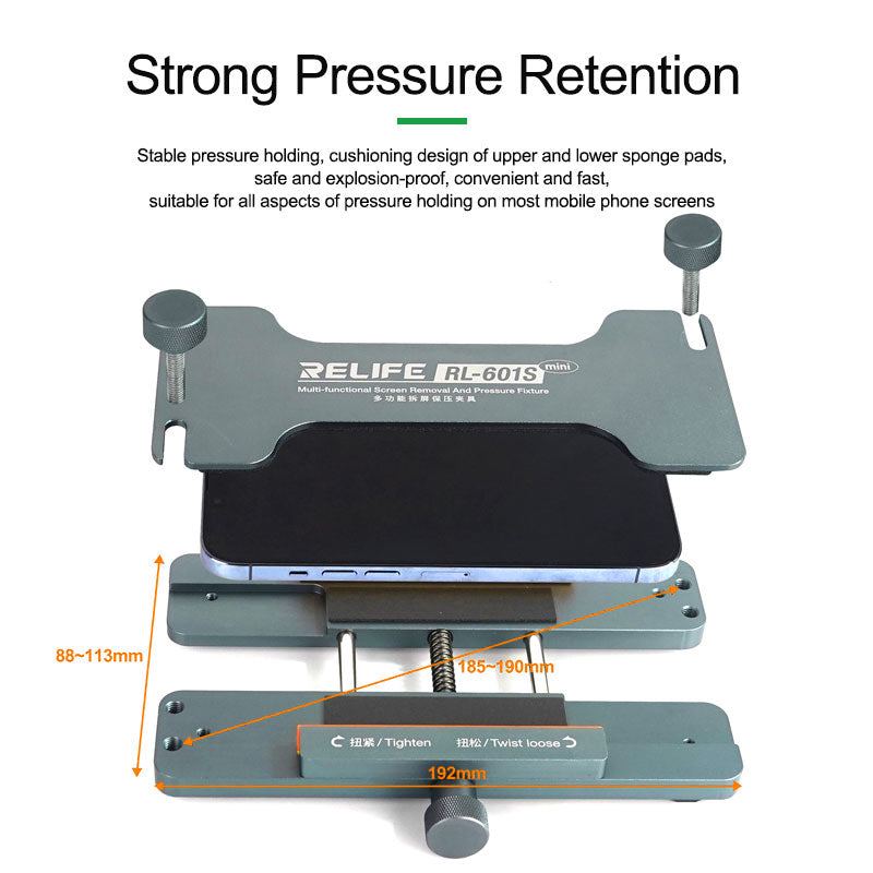 Relife RL-601S Mini Multi-Function Dismantling Screen Pressure Holding Fixture Phone Screen Removal Tool