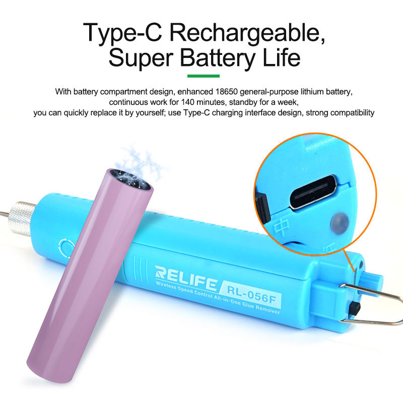 Relife RL-056F Wireless Speed Control Integrated Glue Remover OCA Screen Bracket Glue Remove Tool