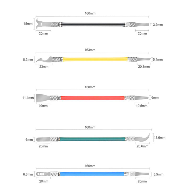 Relife RL-049B Mobile Phone CPU Glue Remover Tools SSD Solid State Drive BGA Chip Glue Removing Crowbar Set
