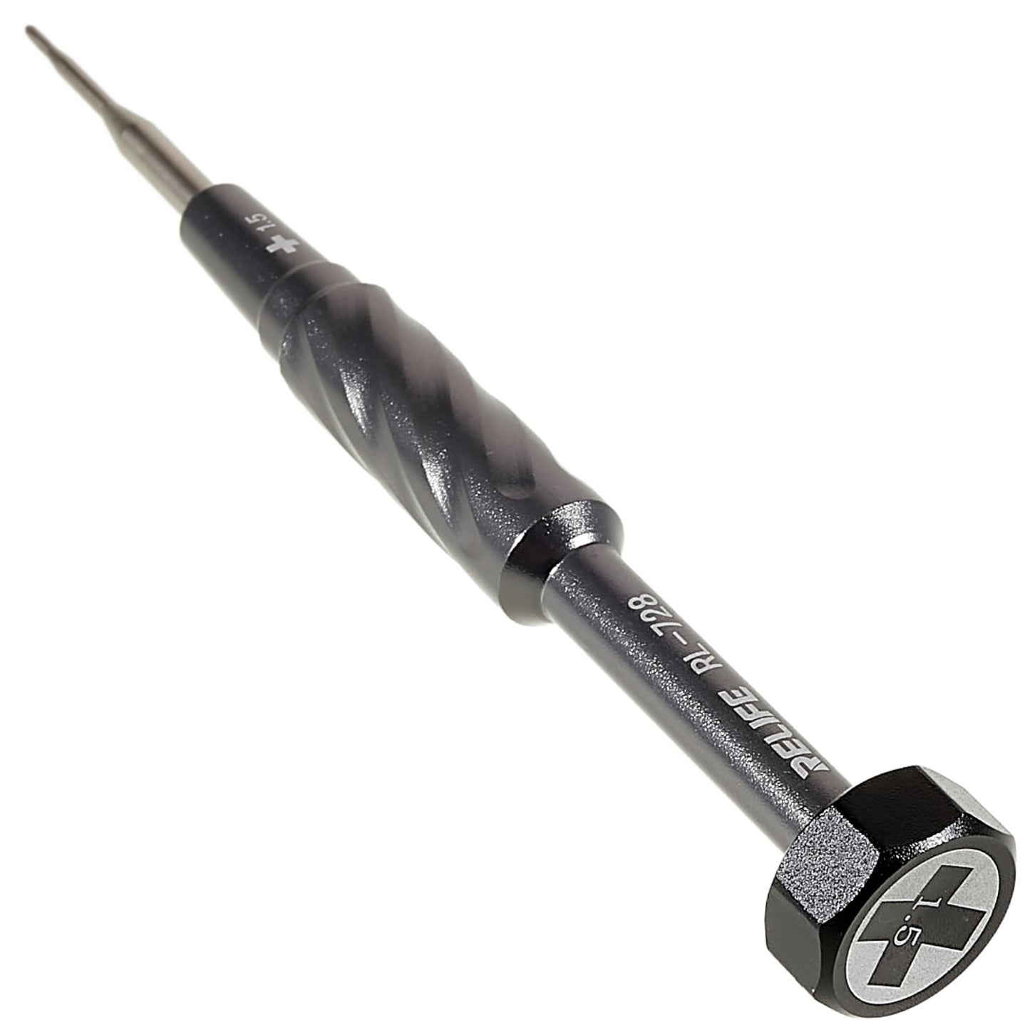 Relife RL-728 S2 Steel Screwdriver Mobile Phone Repair Tool Anti-slip Handheld Screwdriver Strong Magnetic Adsorption - Outer Cross / 1.5