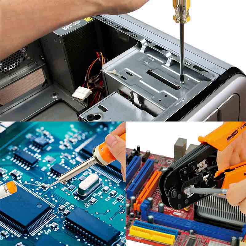 Jakemy JM-P15 17-in-1 Network Repair Tool Kit Electroprobe Electric Soldering Iron Wire Crimping Pliers Set
