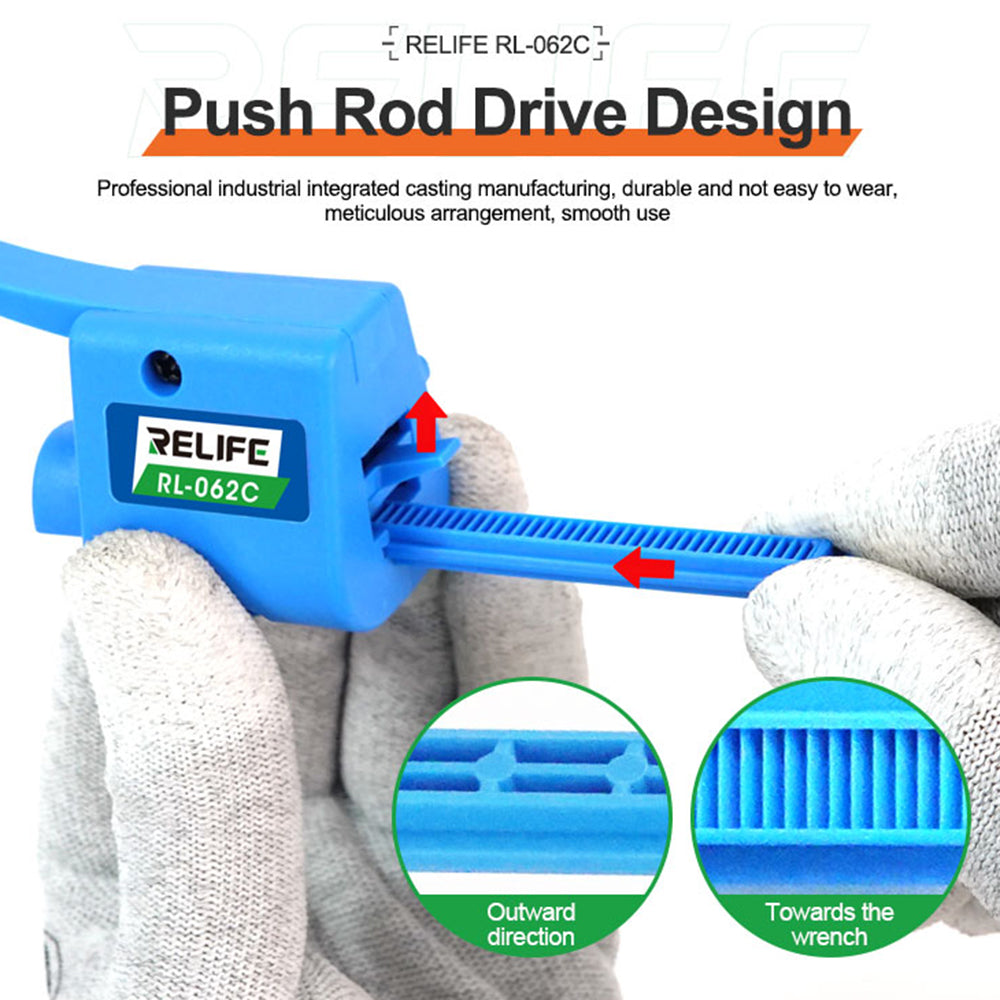 RELIFE RL-062C Manual Glue Gun with Needle Booster Handheld Glue Guns for 3-5CC Syringe Oil, Solder Paste