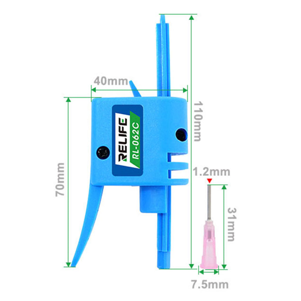 RELIFE RL-062C Manual Glue Gun with Needle Booster Handheld Glue Guns for 3-5CC Syringe Oil, Solder Paste