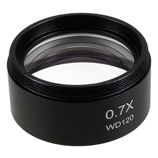 Uniqkart 0.7X Auxiliary Objective Barlow Lens Glass + Plastic Microscopes Lens Accessory