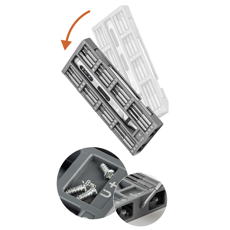 Uniqkart BST-9933A Electric Precision Screwdriver Set with 48 Bits, Screwdriver Repair Tools Kit