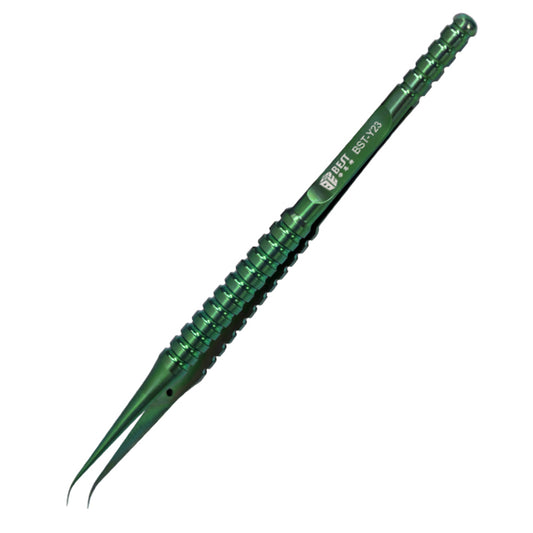 Uniqkart BST-Y23 Titanium Alloy Curved Fine Tip Tweezers Electronic Device Precision Repair Tool