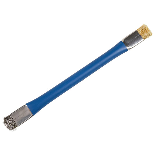 Uniqkart Double-Head Brush Steel Wire Bristle Glue Removal Cleaning Brush Phone Repair Tool