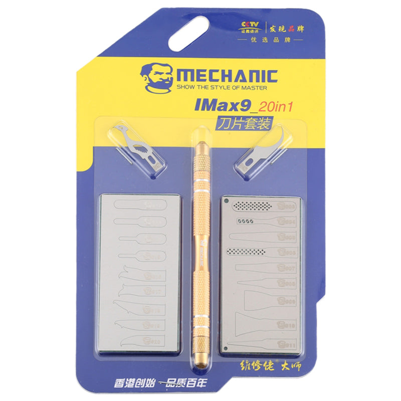 Mechanic Imax9 20-in-1 Multifunctional Mobilephone Chip Motherboard Disassemble Blade Glue Cleaning Rework Tool