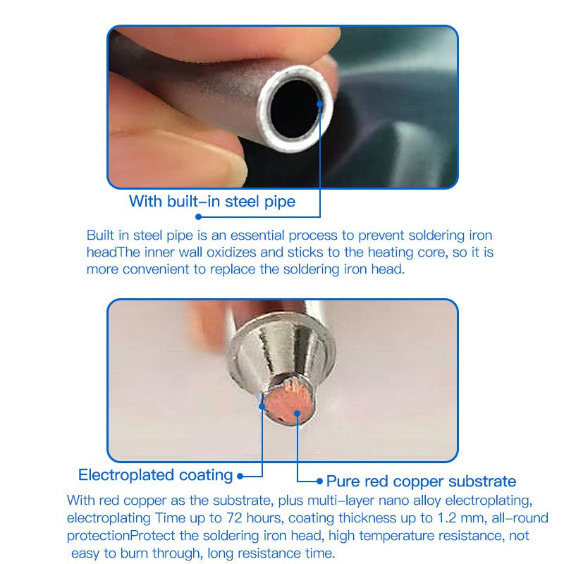 ANT936A Lead-Free Soldering Iron Tip Solder Iron Tips 937A Soldering Station Thermostatic Tip - Cutter 1.6 Thin SK