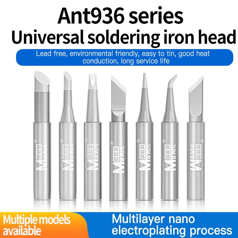 ANT936A Lead-Free Soldering Iron Tip Solder Iron Tips 937A Soldering Station Thermostatic Tip - Cutter 1.6 Thin SK