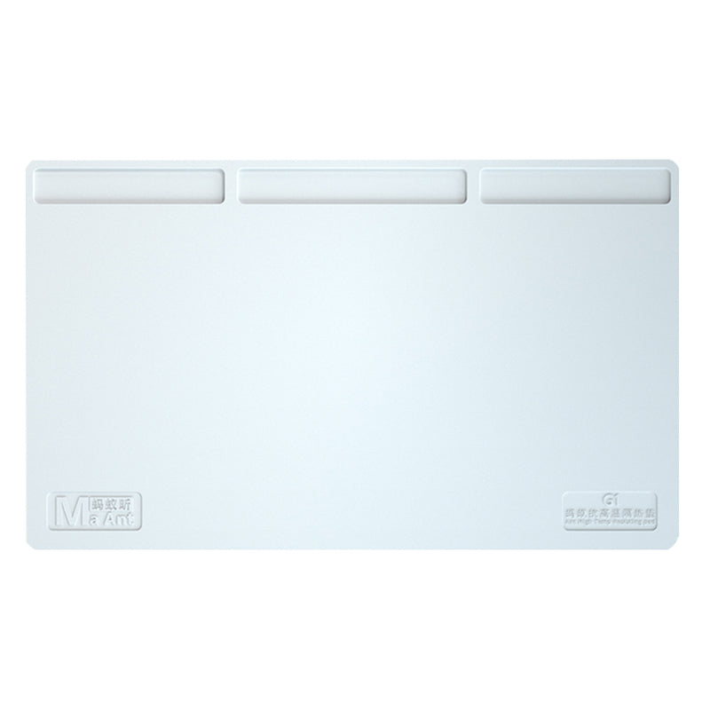 MA ANT G1 500x300mm Silicone High-Temperature Resistant Insulation Pad for Mobile Phone Anti-Static Mat - White