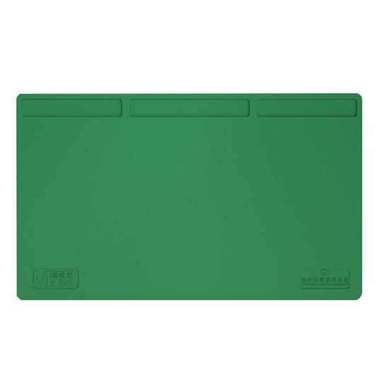G1 500x300mm Silicone High-Temperature Resistant Insulation Pad for Mobile Phone Anti-Static Mat - Green