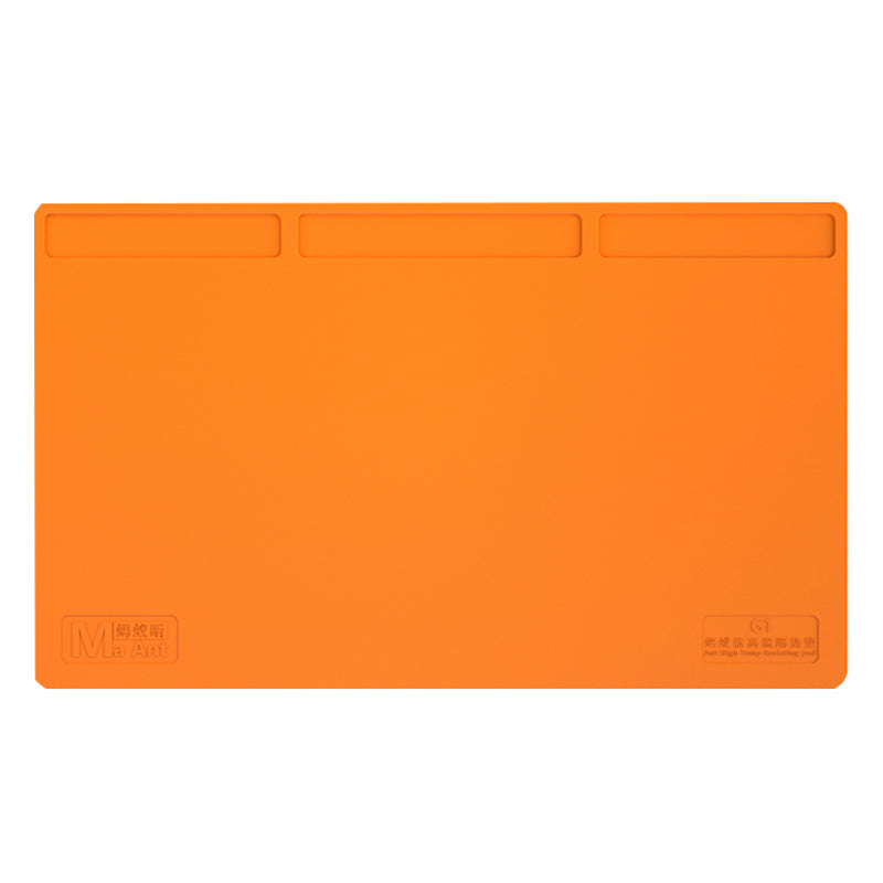 MA ANT G1 500x300mm Silicone High-Temperature Resistant Insulation Pad for Mobile Phone Anti-Static Mat - Orange