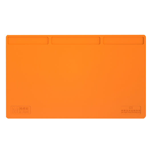 MA ANT G1 500x300mm Silicone High-Temperature Resistant Insulation Pad for Mobile Phone Anti-Static Mat - Orange