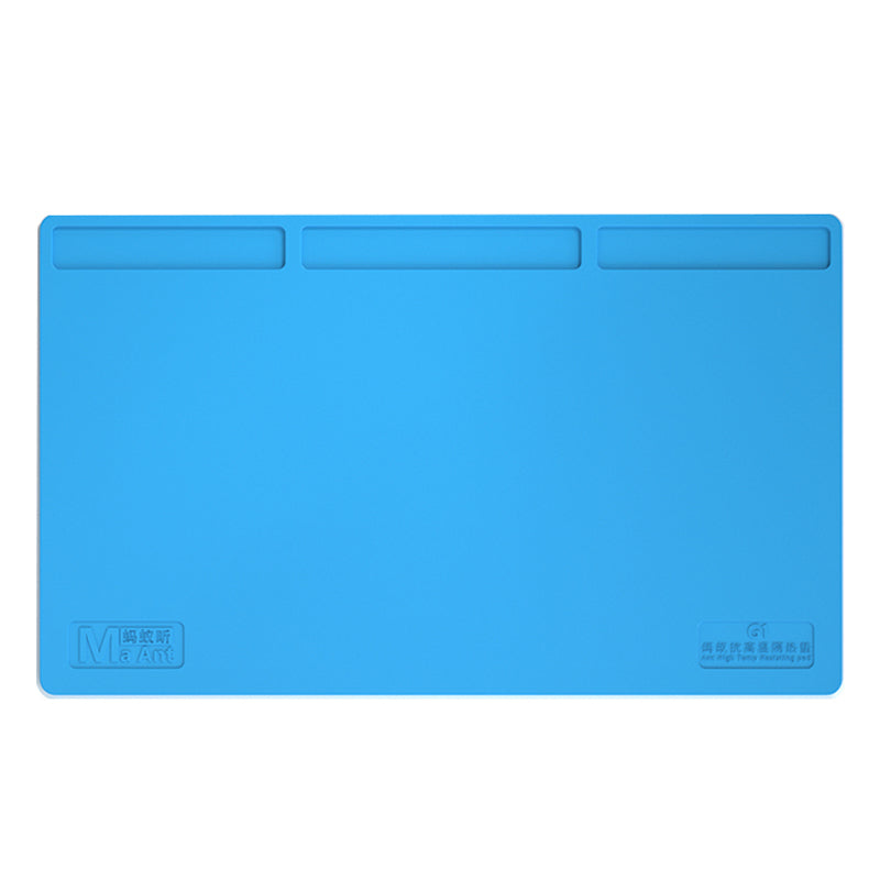 MA ANT G1 500x300mm Silicone High-Temperature Resistant Insulation Pad for Mobile Phone Anti-Static Mat - Blue
