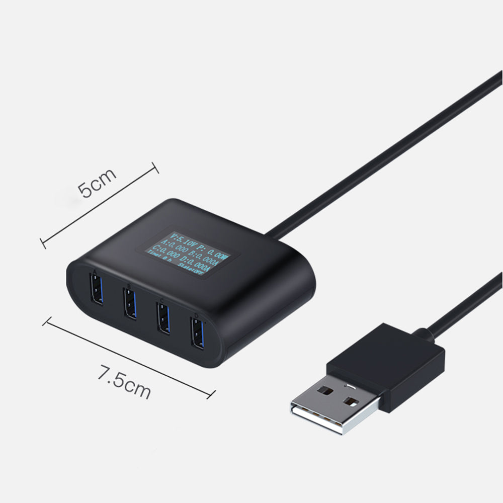 MA ANT 4 Ports USB Hub Mobile Phone Current Detector ABS Real-time Current Monitoring Analyzer