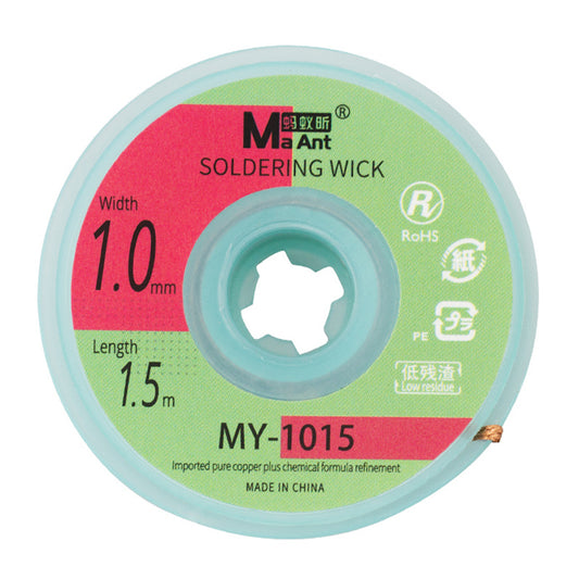 Solder Wick Remover No-Clean Desoldering Wire Desoldering Braid BGA Soldering Suction Wire - MY-1015