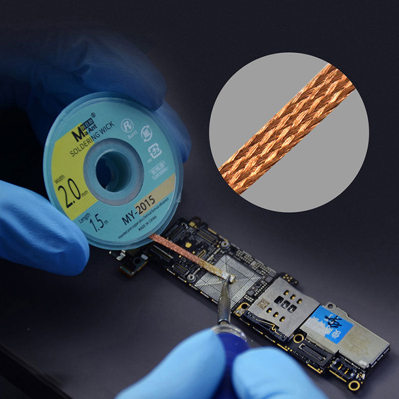 MA ANT Desoldering Braid BGA Soldering Suction Wire No-Clean Desoldering Wire Solder Wick Remover - MY-2515