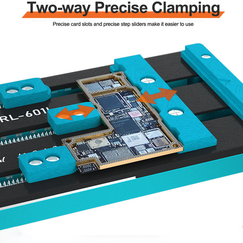 Relife RL-601F Universal Fixture Double-slot Three-axis PCB Removal Mainboard Welding IC Repair Clamping Tool