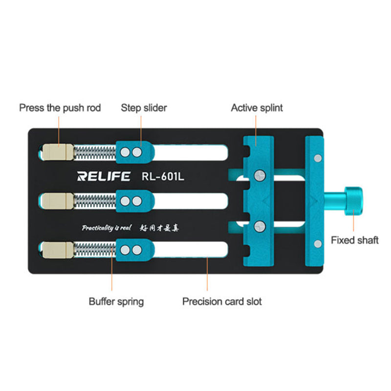 Relife RL-601F Universal Fixture Double-slot Three-axis PCB Removal Mainboard Welding IC Repair Clamping Tool