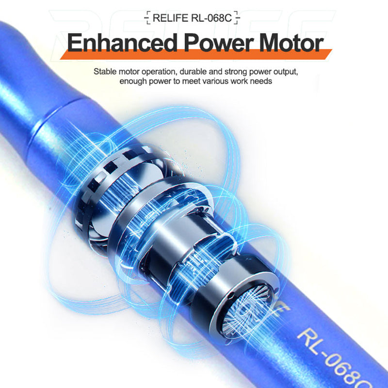 Relife RL-068C Electric Grinding Pen Intelligent Engraving Pen for Mobile Phone CPU IC Rust Remover Glue Tools