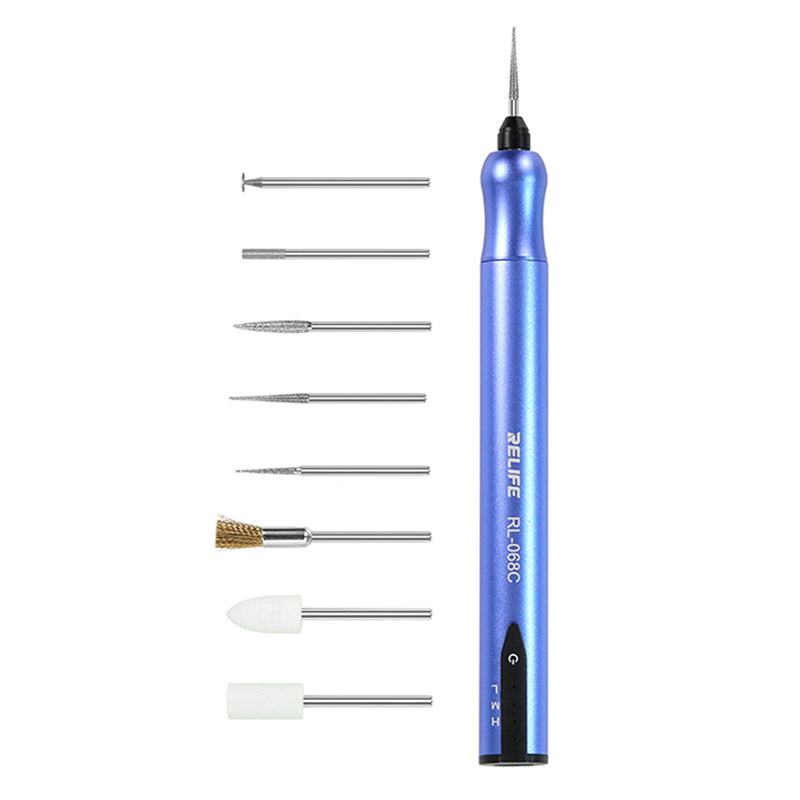 Relife RL-068C Electric Grinding Pen Intelligent Engraving Pen for Mobile Phone CPU IC Rust Remover Glue Tools