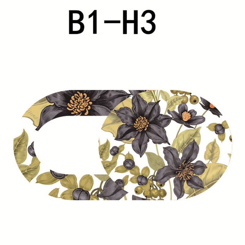 Stylish Flower Pattern Webcam Cover Privacy Protection Laptop Tablet Phone Camera Slider Cover - B1-H3
