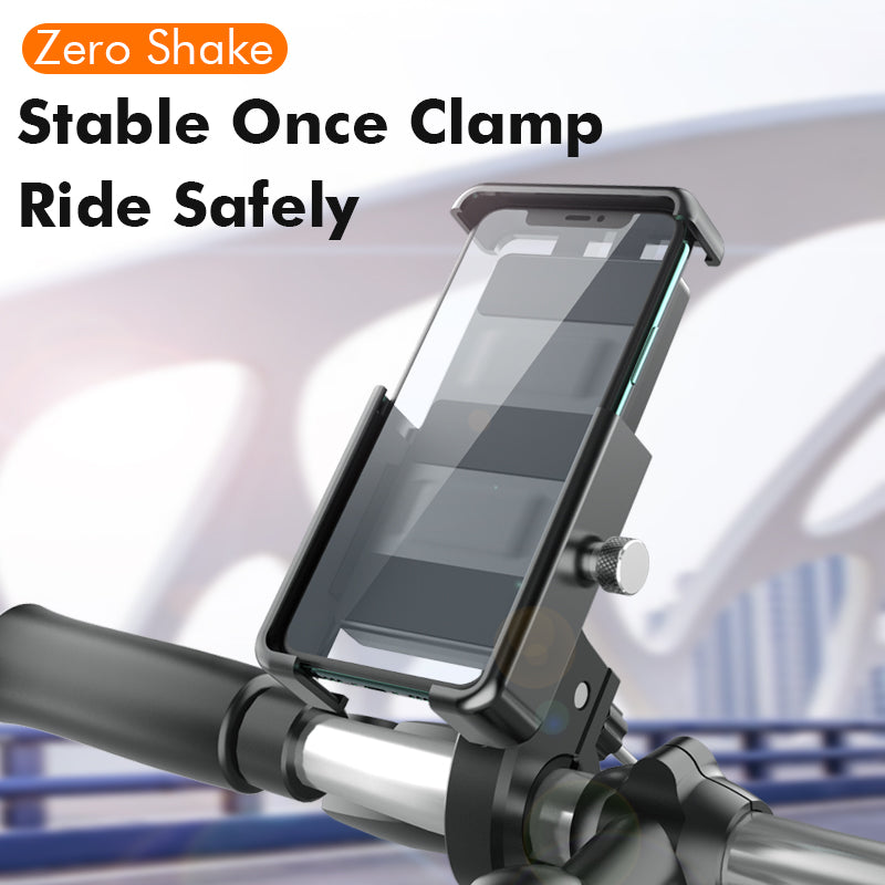 QX-21 360 Degrees Rotatable Bike Motorcycle Handlebar Mount Phone Holder Shockproof Bicycle Cellphone GPS Mount Bracket