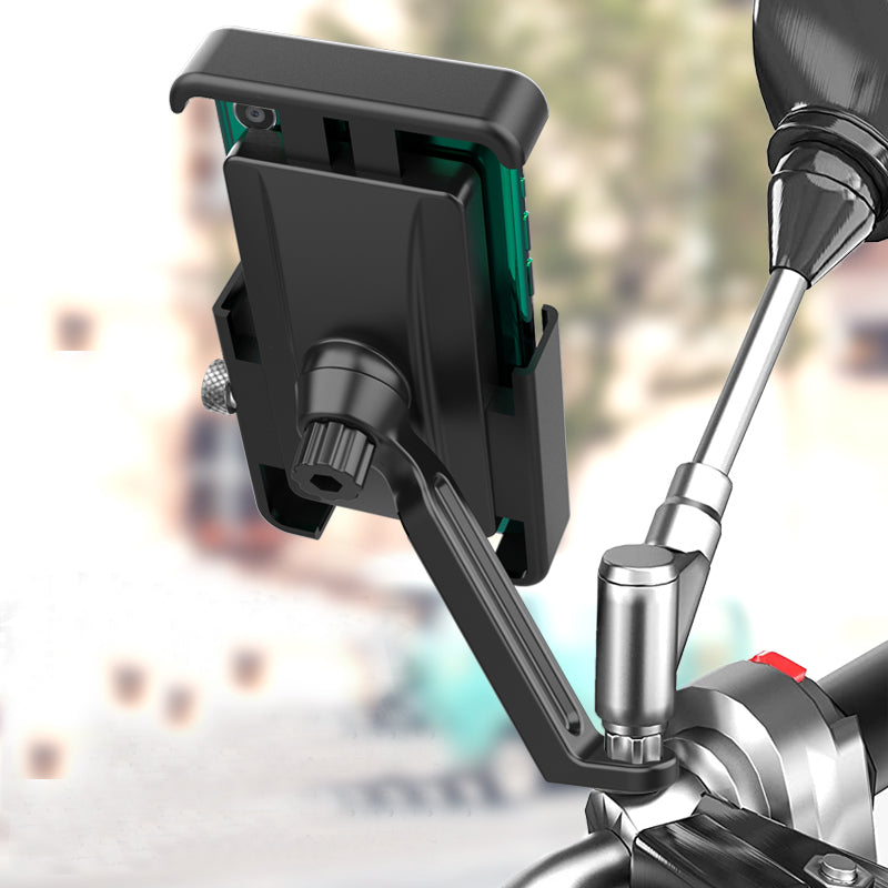 QX-21 360 Degrees Rotatable Bike Motorcycle Handlebar Mount Phone Holder Shockproof Bicycle Cellphone GPS Mount Bracket
