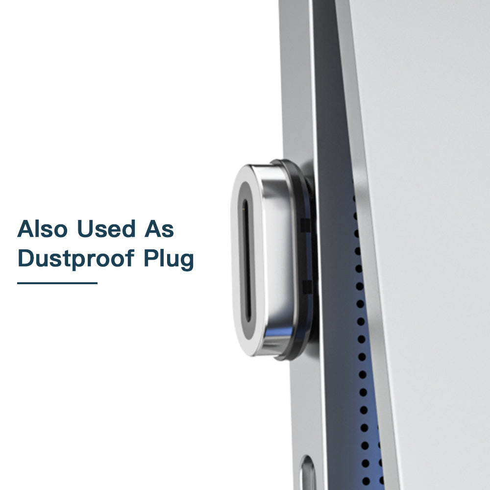 Essager 100W Curved Magnetic Adapter with LED Indicator Thunderbolt 3 Magnetic Converter Support 20Gbps Transmission, 4K / 60Hz for Cellphones, Tablets, Laptops