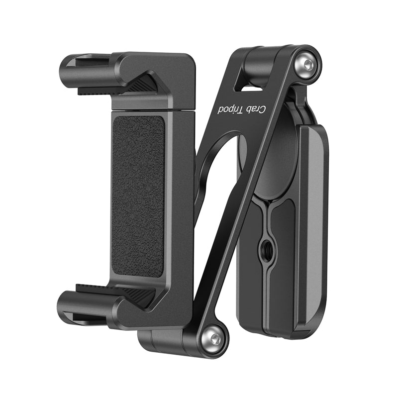 ULANZI 3042 HP004 Metal Foldable Smartphone Holder Mount for Tripod 360 Degree Rotatable with Cold Shoe 1 / 4inch Screw